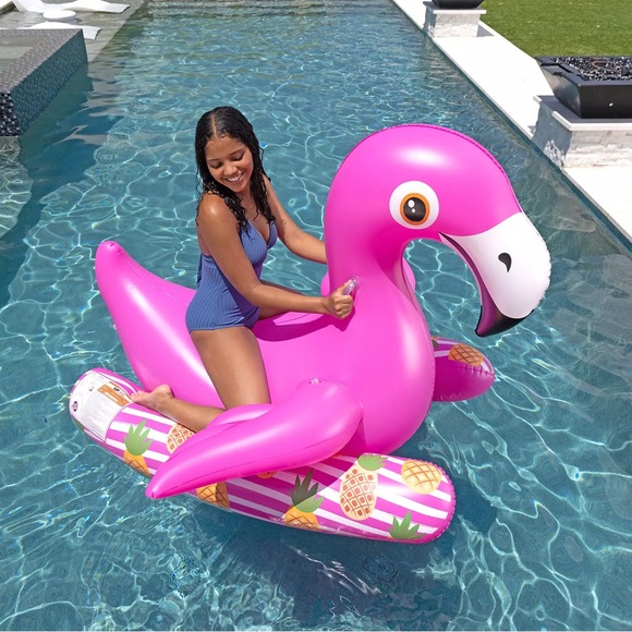 NIB Member's Mark Flamingo Ride-On Pool Float - Picture 9 of 10